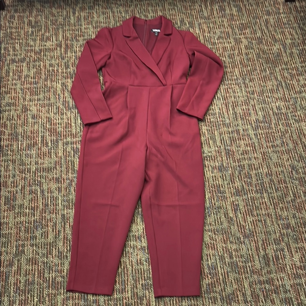 Women's Burgundy Jumpsuit
